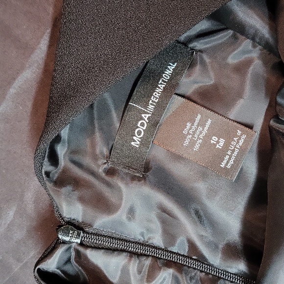 Moda International Classic Little Black Dress with Slit - Picture 6 of 10